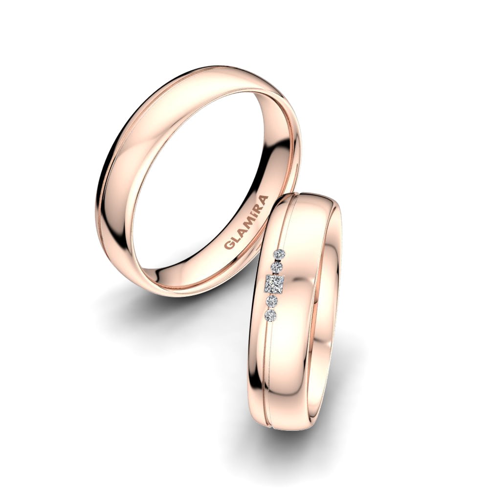 18k Rose Gold Wedding Ring Pure Charm 5 mm