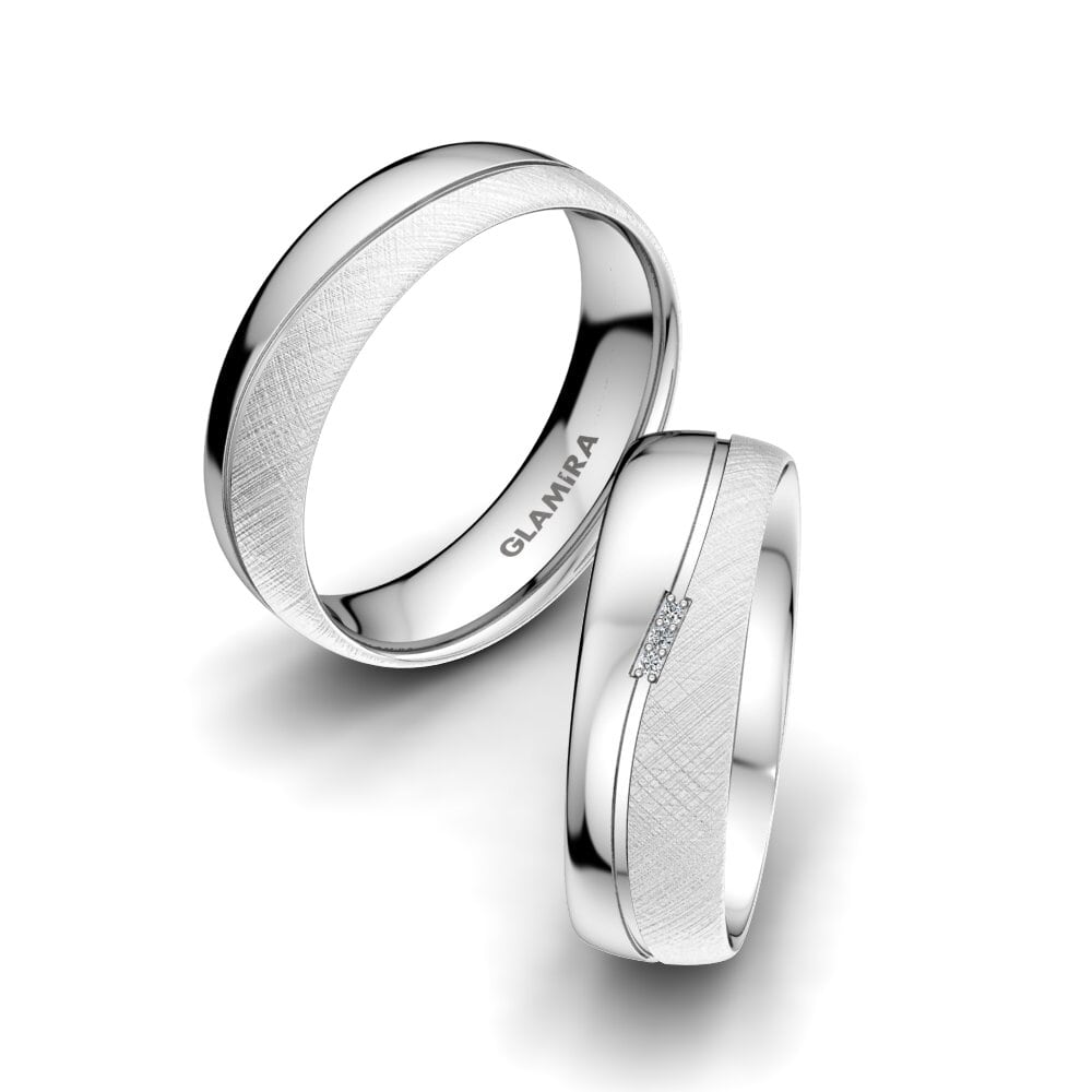 18K Wit Goud Trouwring Romantic Touch 6 mm