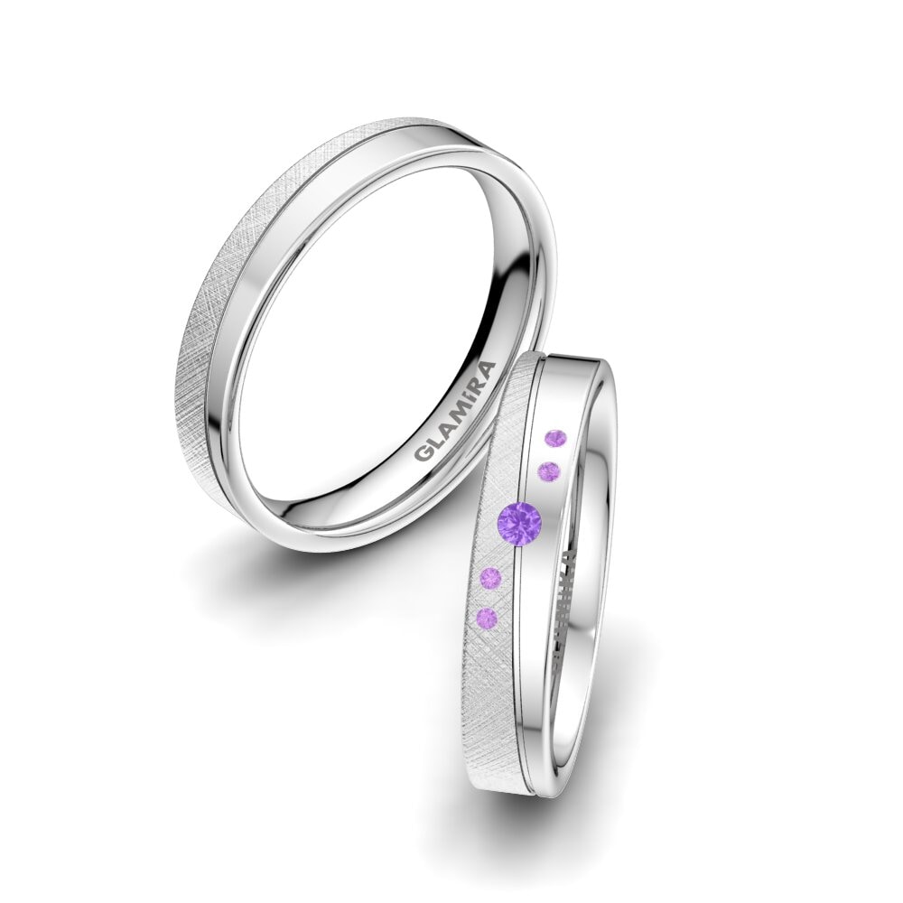 Amethyst Wedding Ring Romantic Trust 4 mm