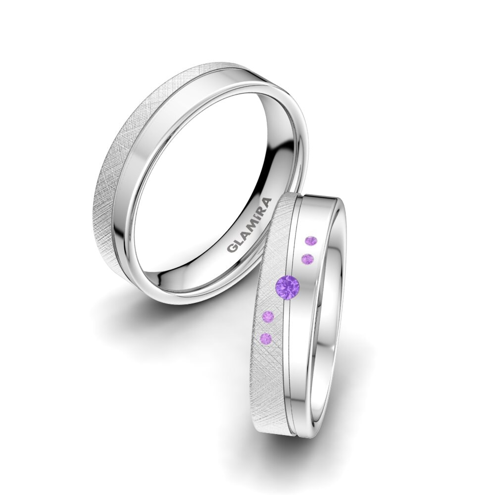 Amethyst Wedding Ring Romantic Trust 5 mm