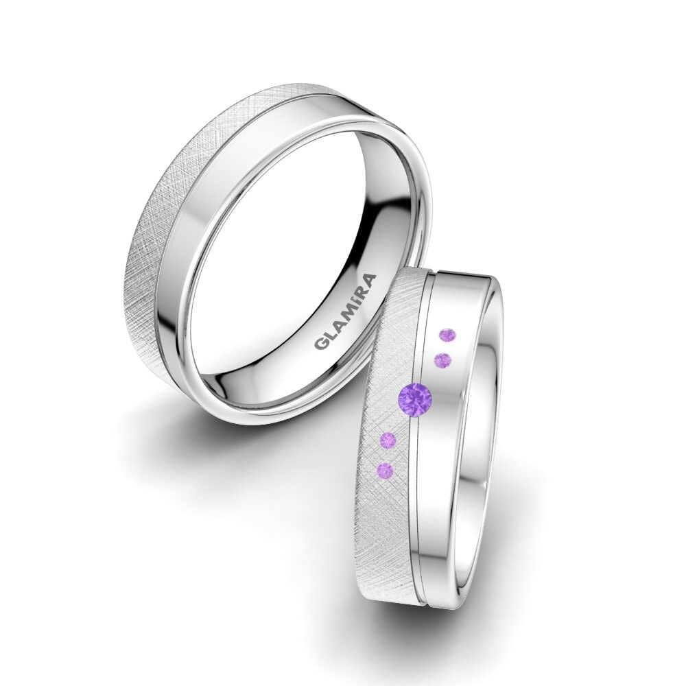 Amethyst Wedding Ring Romantic Trust 6 mm