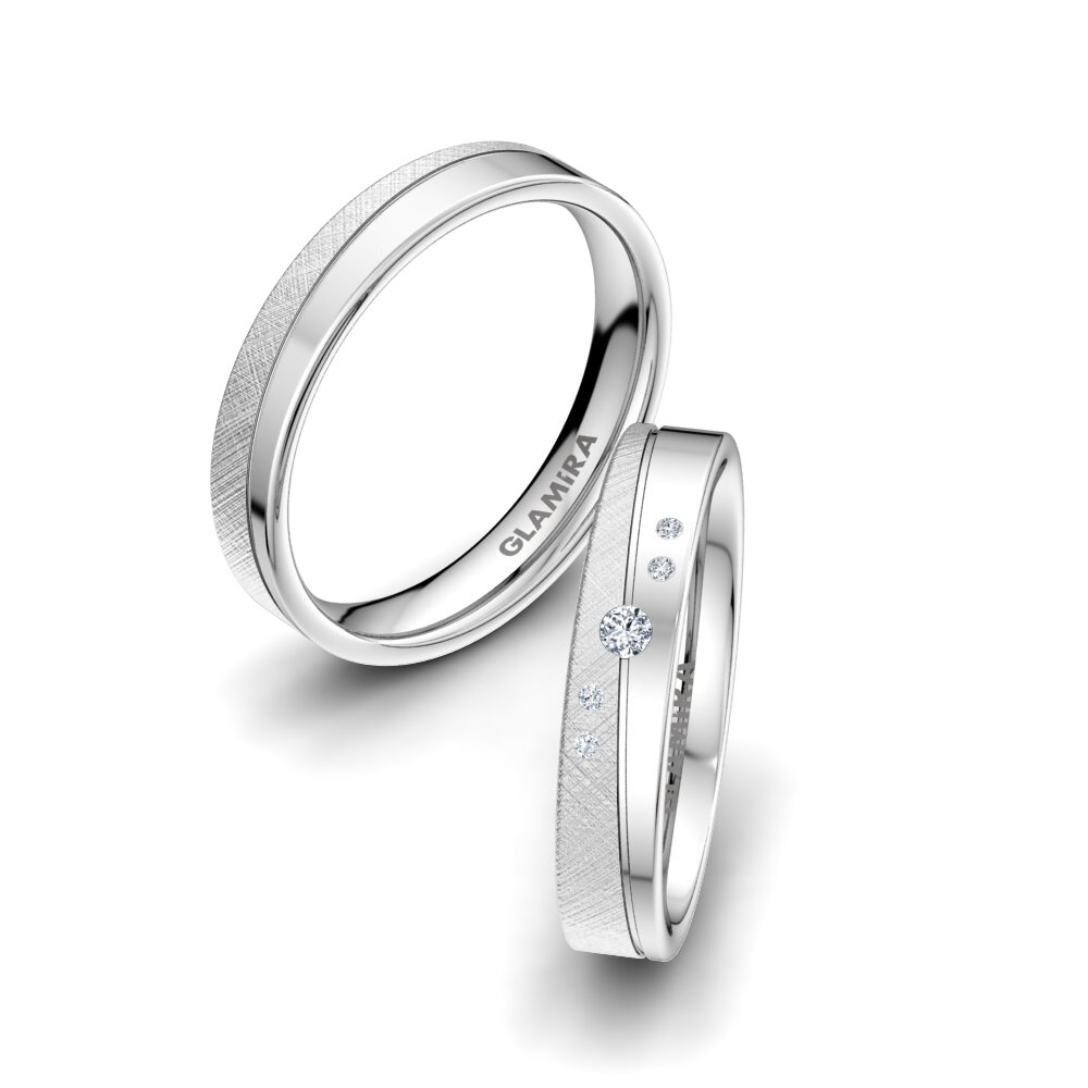 Diamante cultivado en laboratorio Anillo de boda Romantic Trust 4 mm