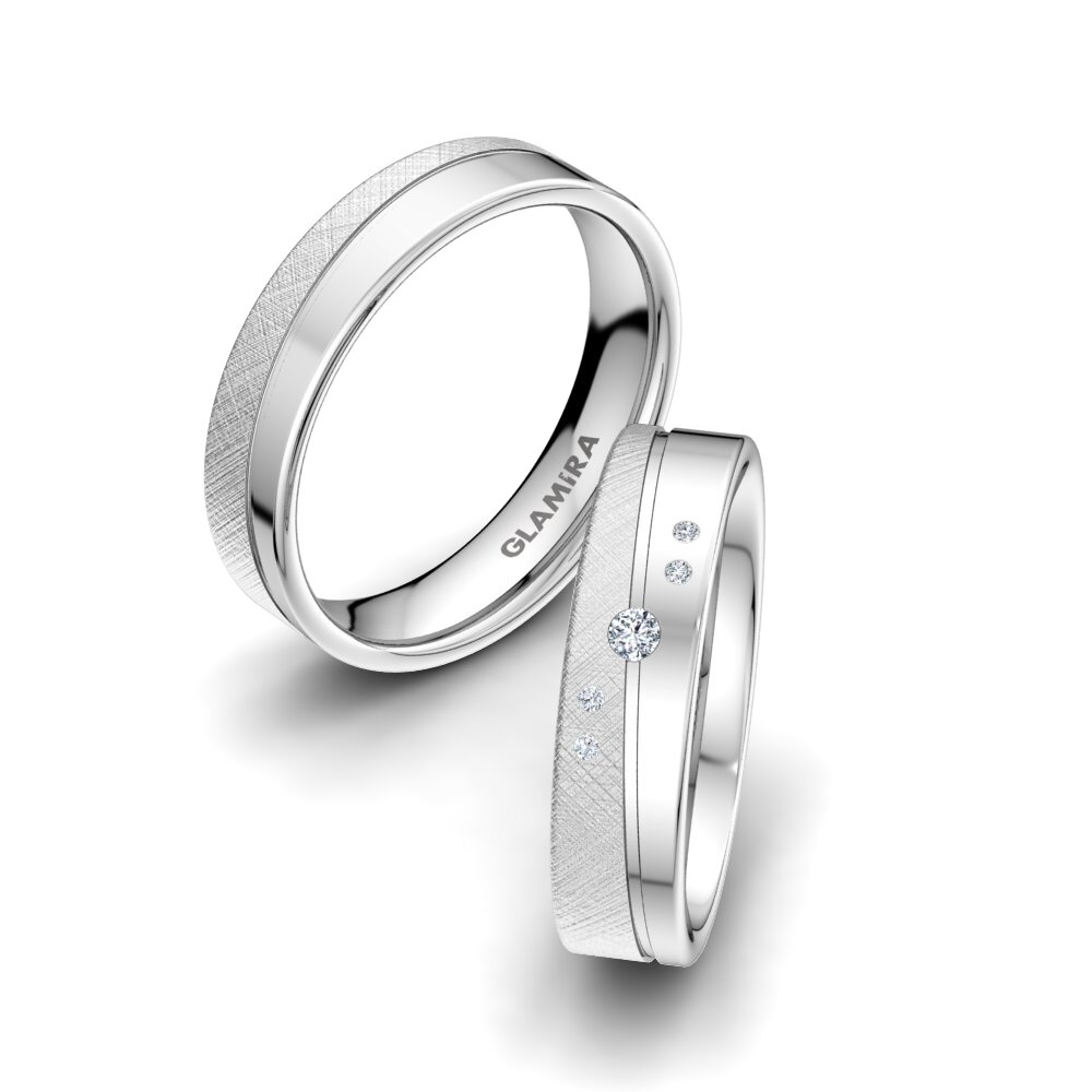 Diamante cultivado en laboratorio Anillo de boda Romantic Trust 5 mm