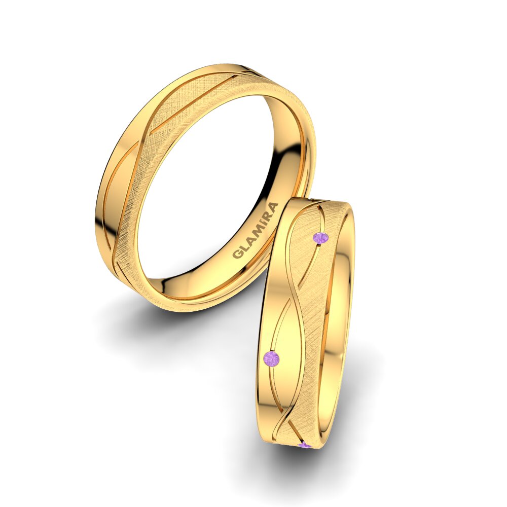Amethyst Wedding Ring Sense Mira 5 mm