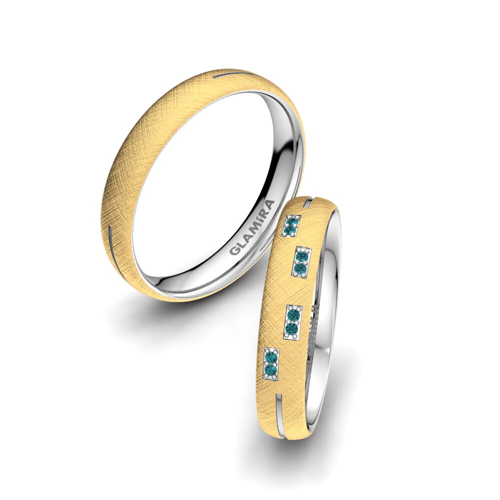 Blauwe Diamant Trouwring Splendid Future 4 mm