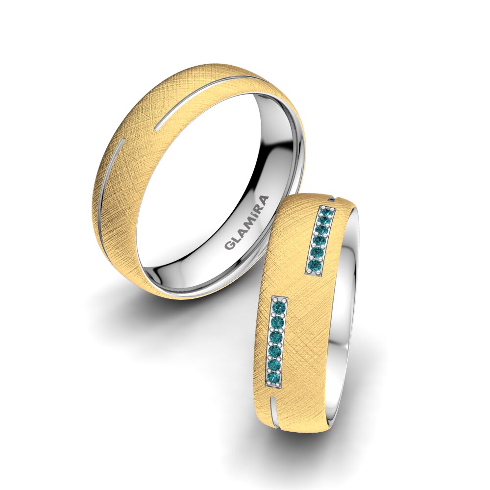 Blauwe Diamant Trouwring Splendid Life 6 mm