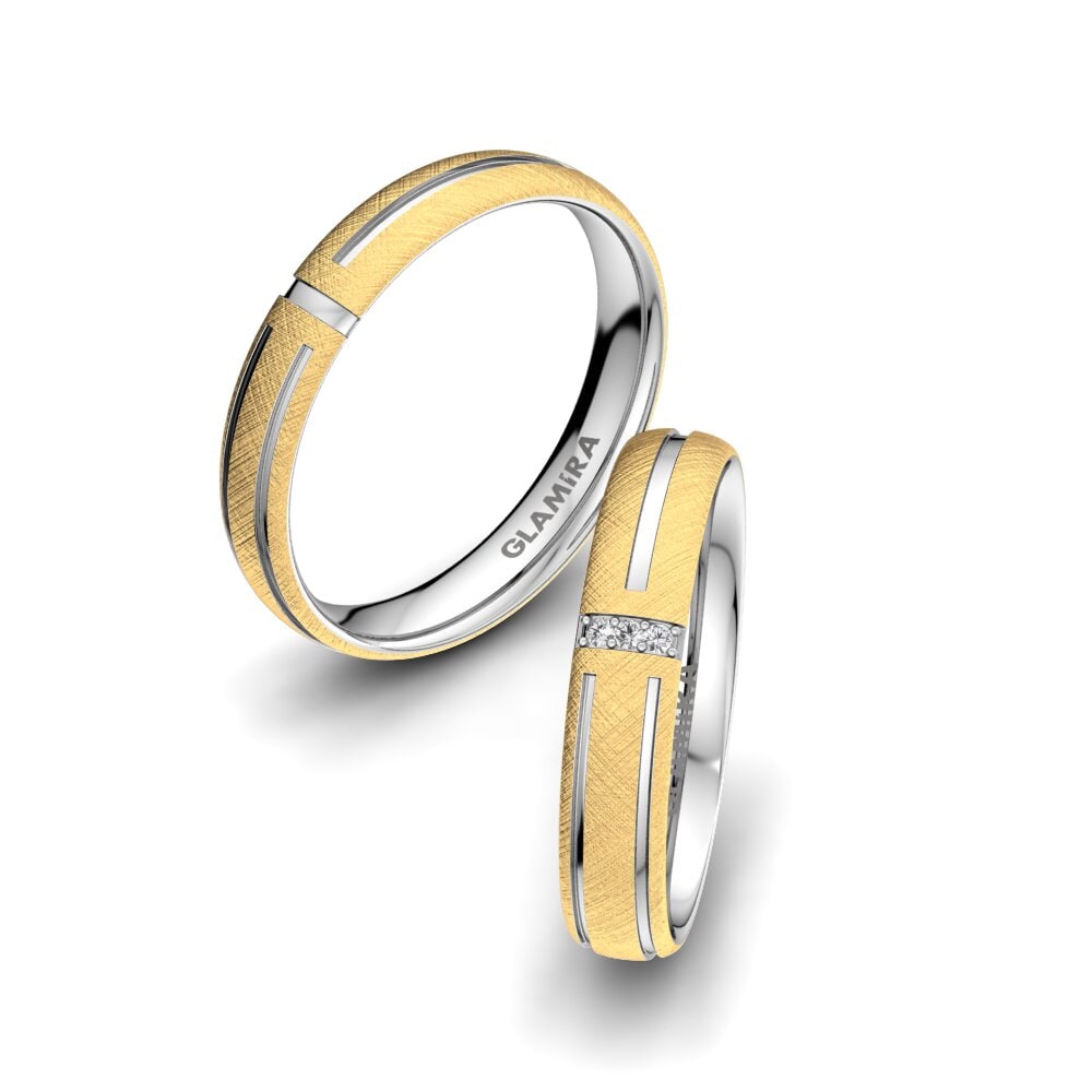 Diamant-saffier Trouwring Unique Moon 4 mm