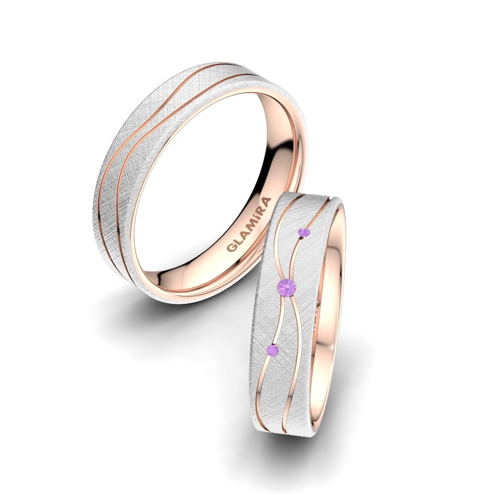 Amethyst Wedding Ring Universe Adore 5 mm