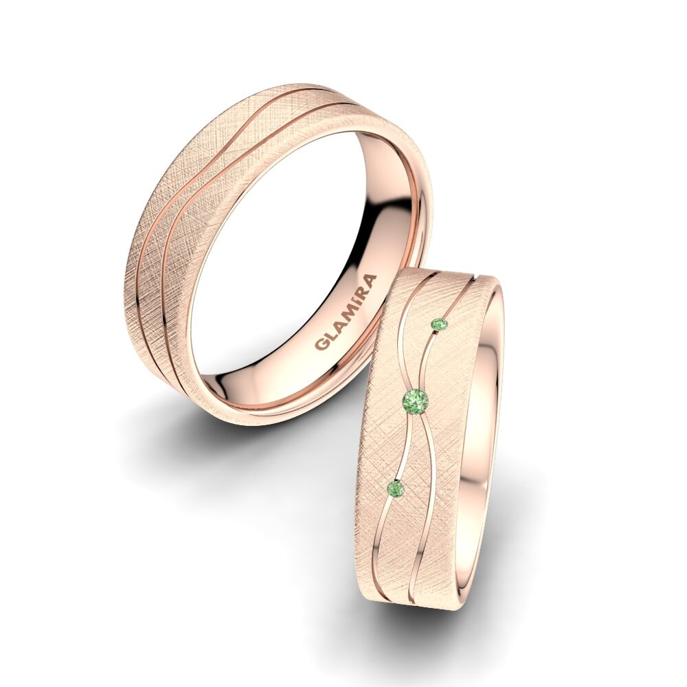 Groene Diamant Trouwring Universe Adore 6 mm