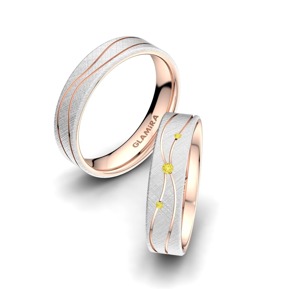 Yellow Sapphire Wedding Ring Universe Adore 5 mm