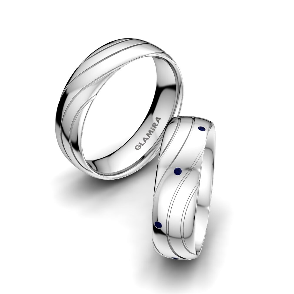 Sapphire Wedding Ring Splendid Joy 6 mm