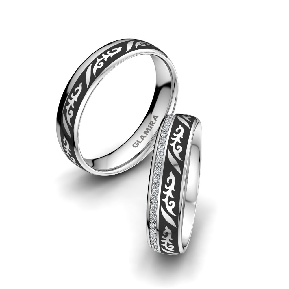 18K Wit Goud Trouwring Noble Leaf 5 mm
