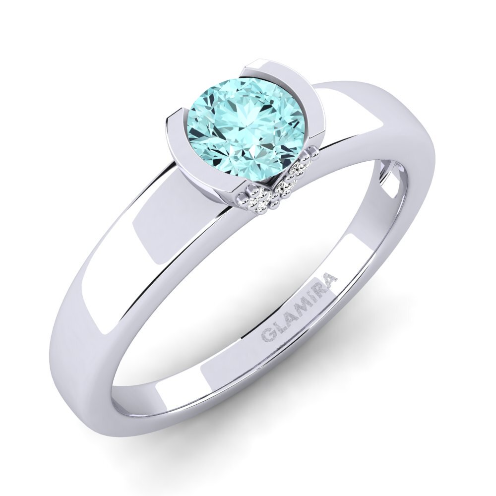 Aigue-marine Bague de fiançailles Gwen 0.35 crt