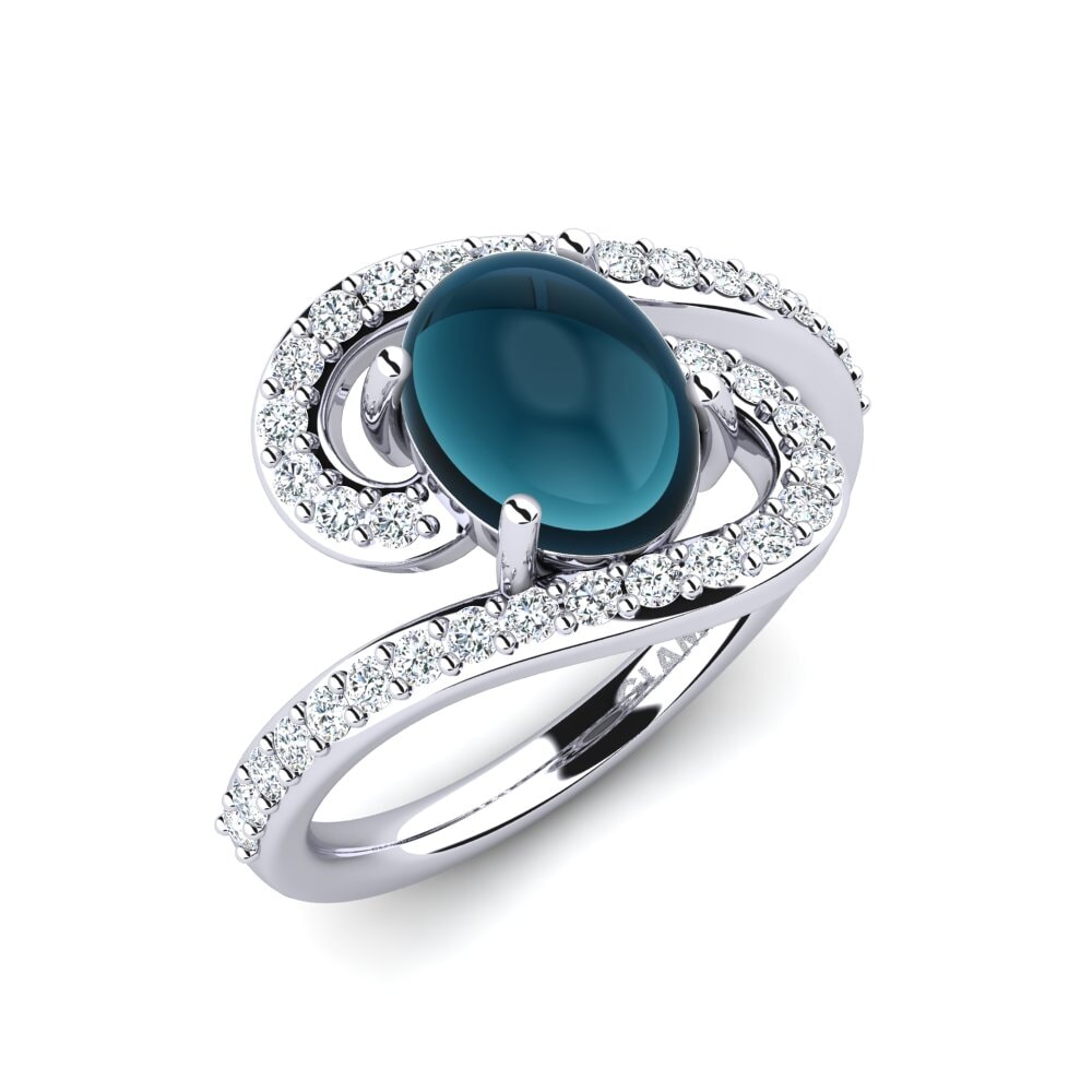 Cabochon London Blue Topas Ring Gwendoly