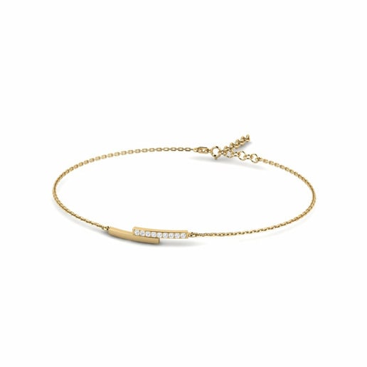 Bracelet Gwenu 585 Yellow Gold & White Sapphire