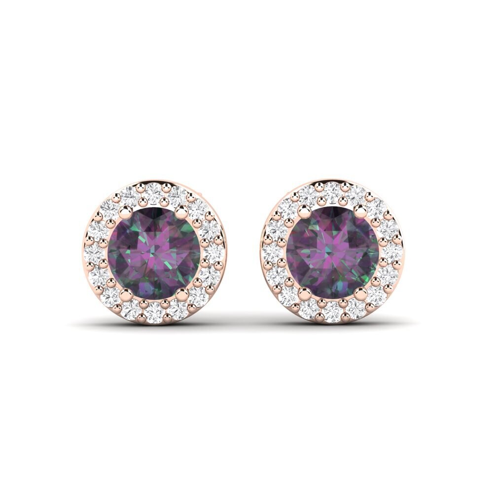 14k Rose Gold Mystic Topaz SYLVIE Earring Gwerthuso