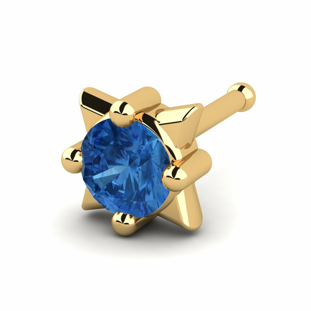 Donker Blauwe Zirkoon Neus Pin Haase