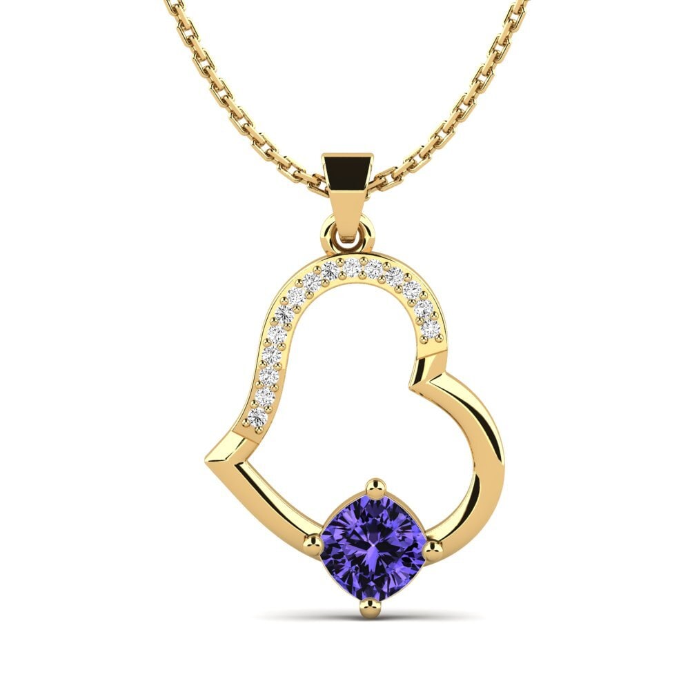 Gelbgold 585 Tansanit Damen anhänger Hadalie