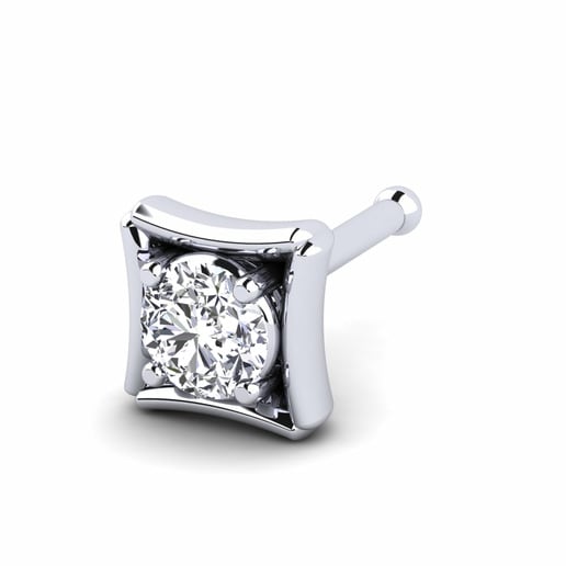 Piercing Nariz Hagit Oro Blanco 585 & Diamante