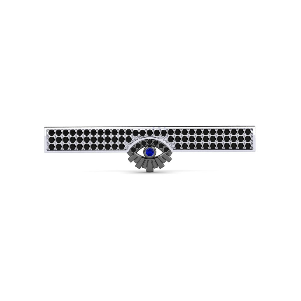 Plata 925 Zafiro Pinzas de Cabello Haiba