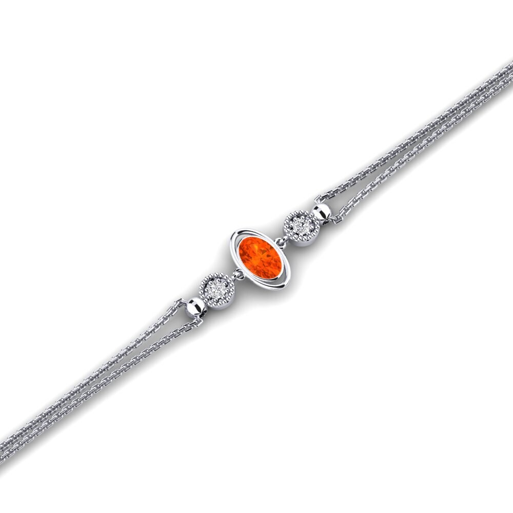 Oval Fire Opal Women's Bracelet Haircut