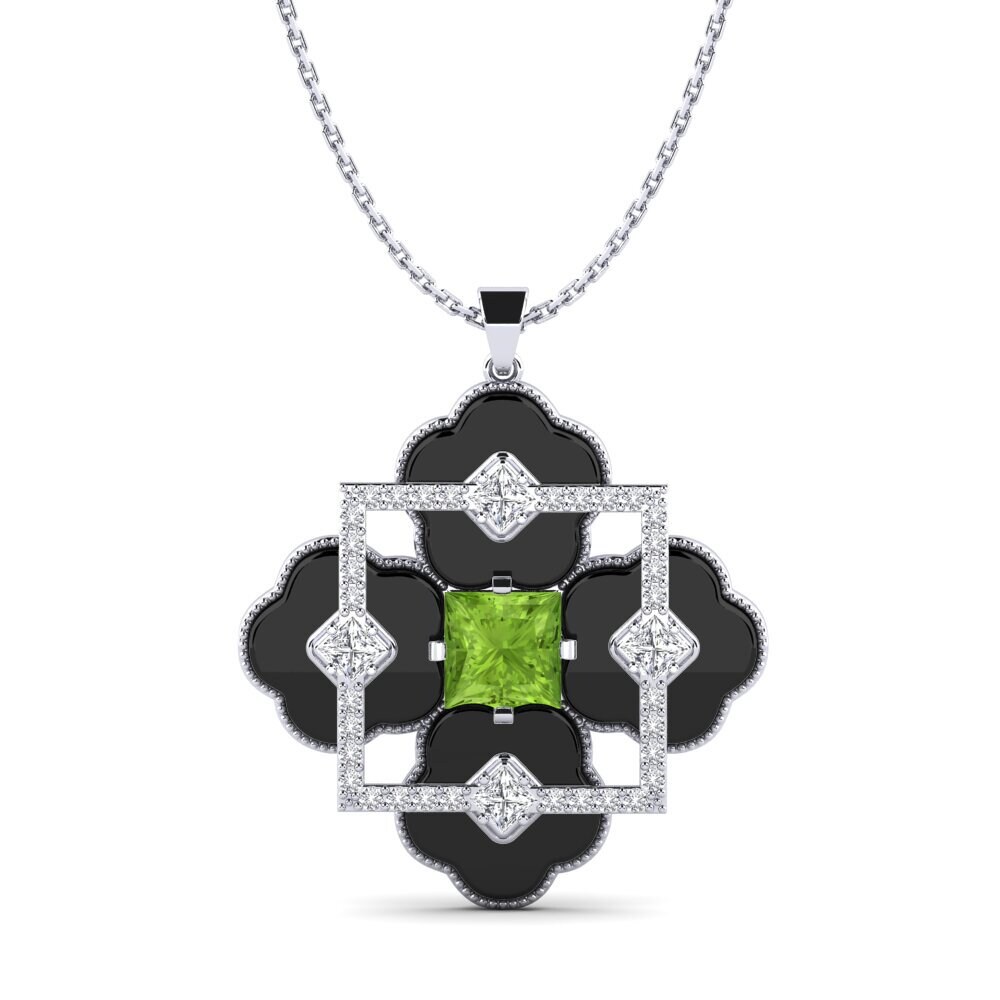 White Silver Peridot Women's Pendant Hale