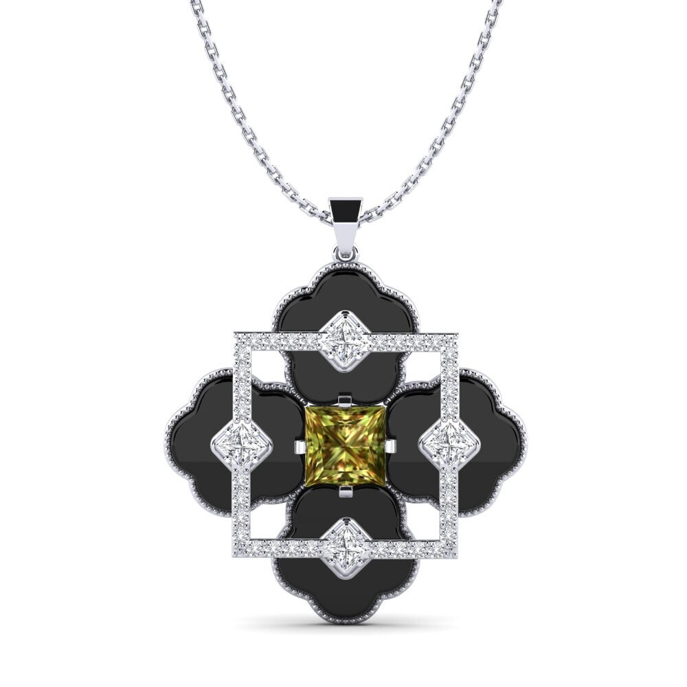 White Silver Sultan Stone Women's Pendant Hale