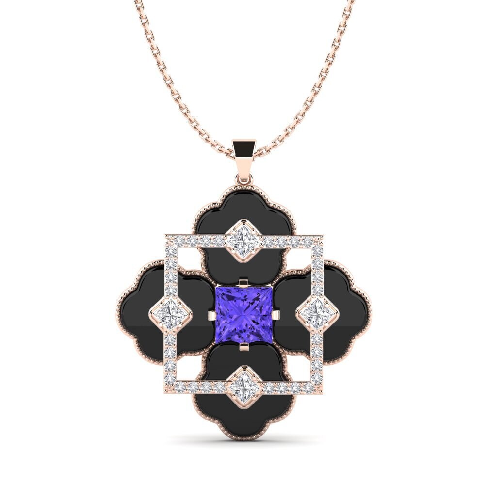 9ct Rose Gold Tanzanite Women's Pendant Hale