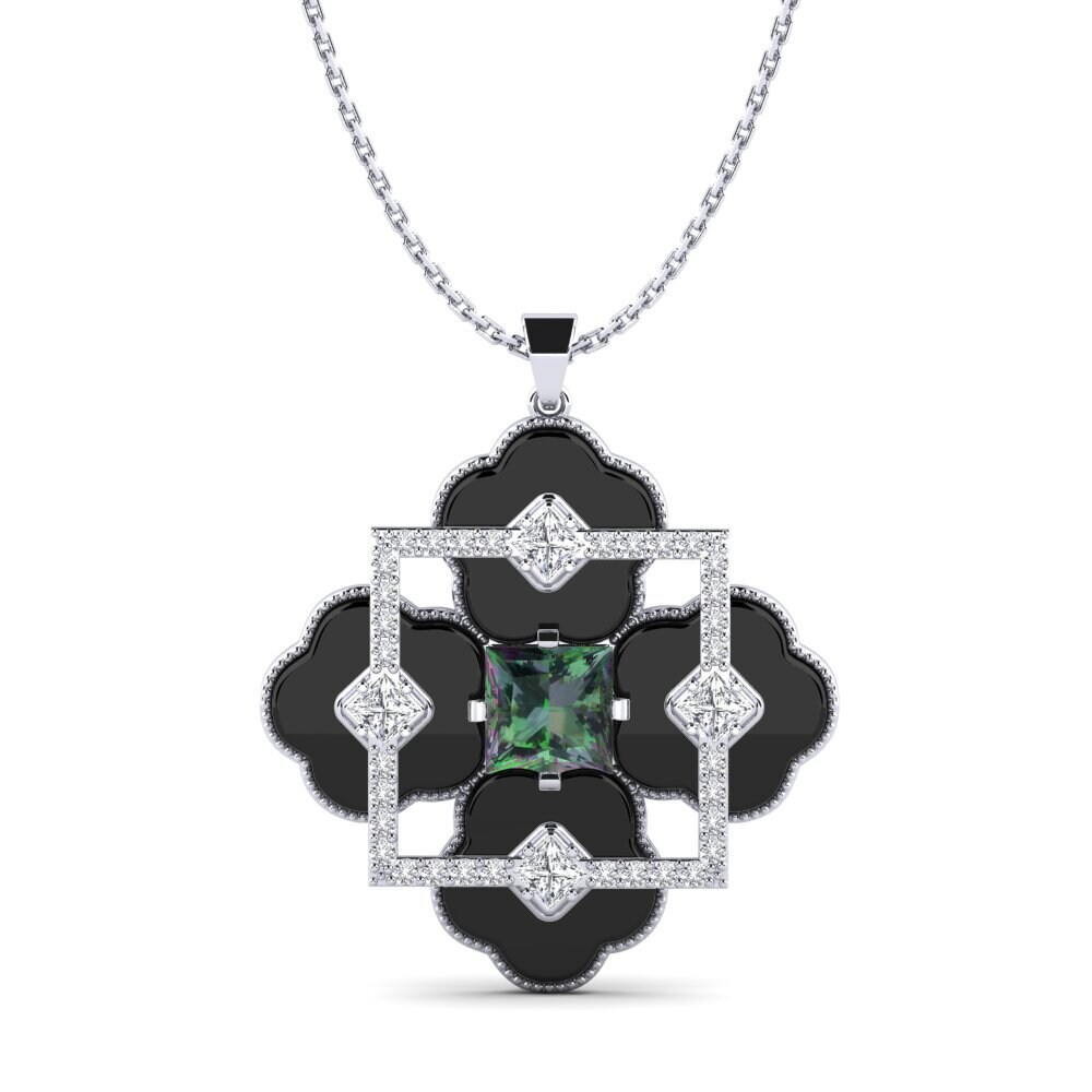 950 Platinum Mystic Topaz Women's Pendant Hale