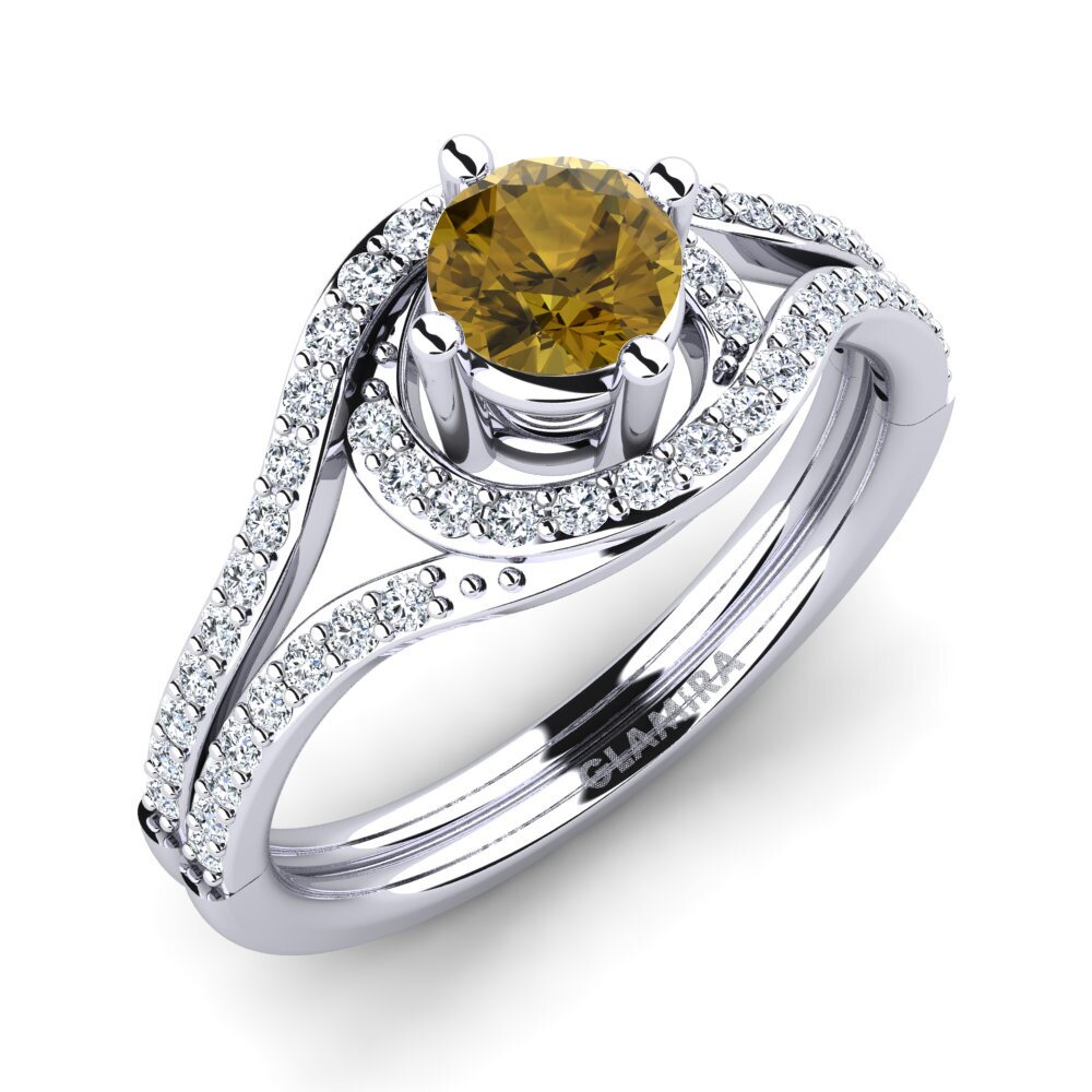 Brown Zircon Engagement Ring Halette