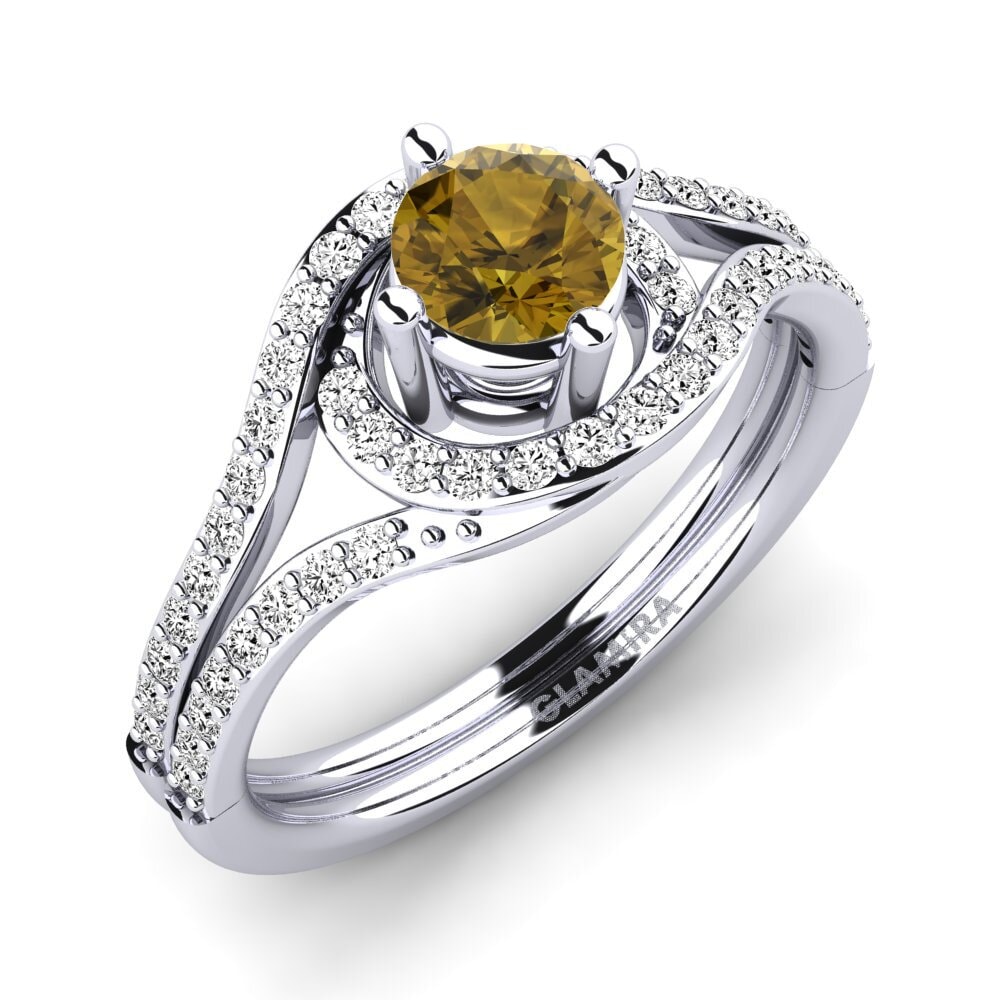 Brown Zircon Engagement Ring Halette
