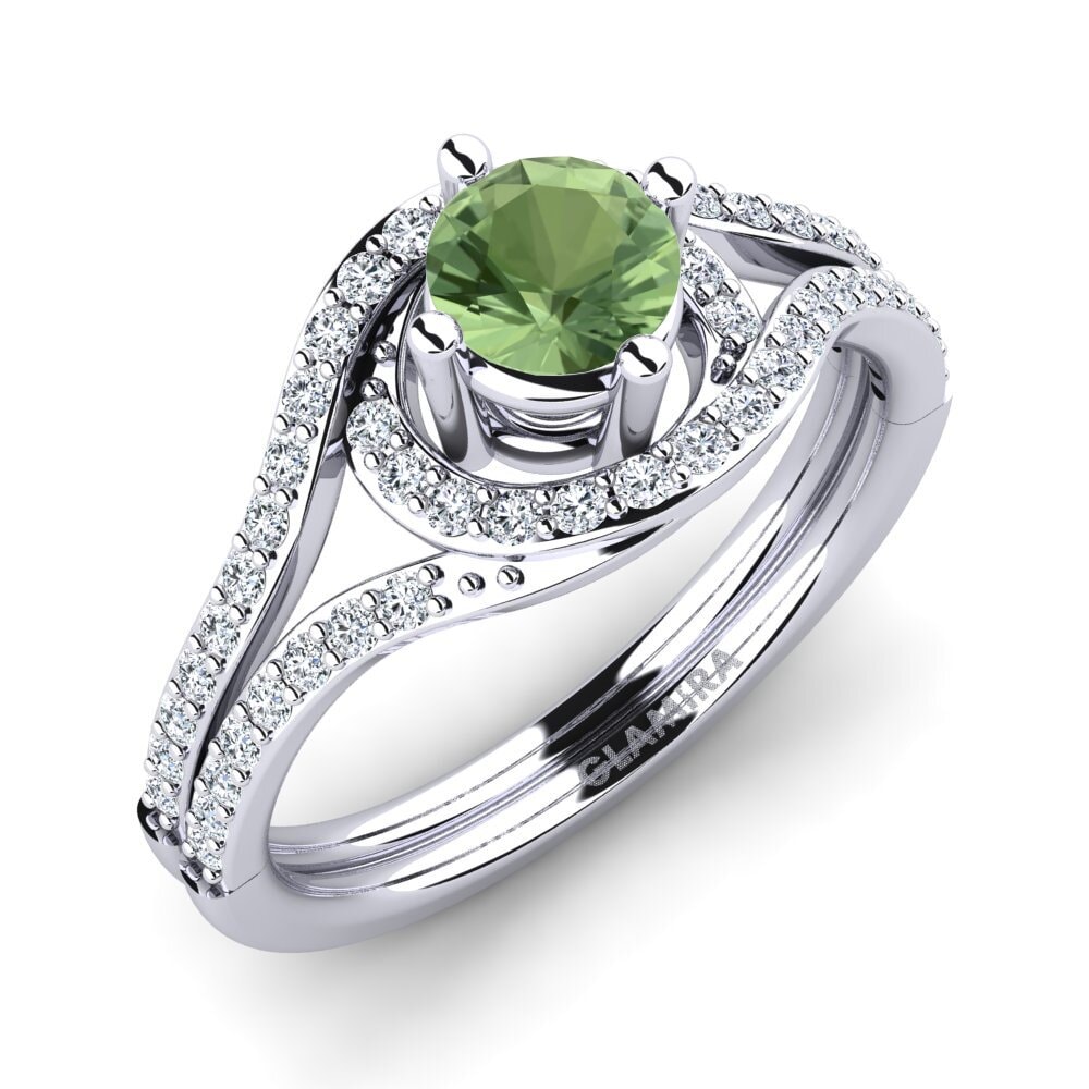 Green Sapphire Engagement Ring Halette