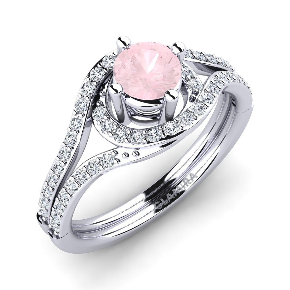 Rose Quartz Engagement Ring Halette
