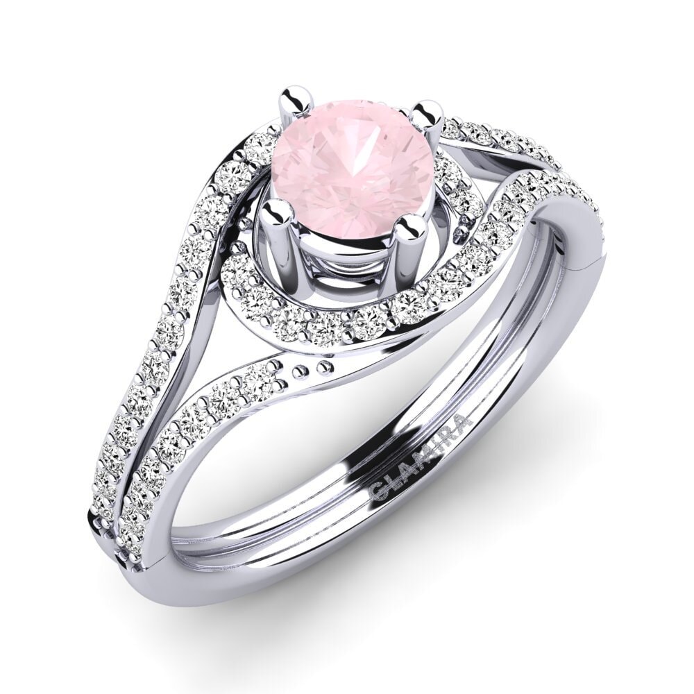 Rose Quartz Engagement Ring Halette