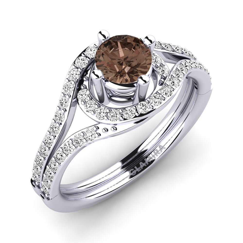 Smoky Quartz Engagement Ring Halette