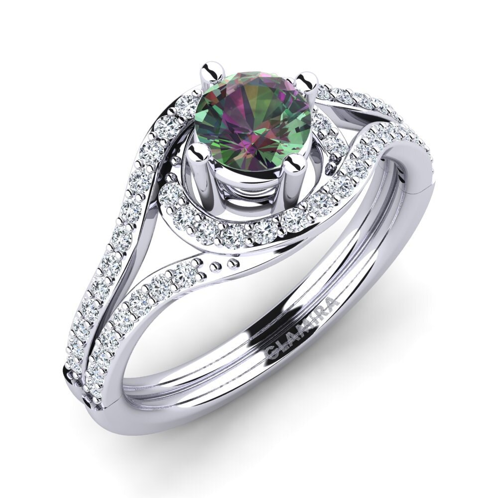 Mystic Topaz Engagement Ring Halette