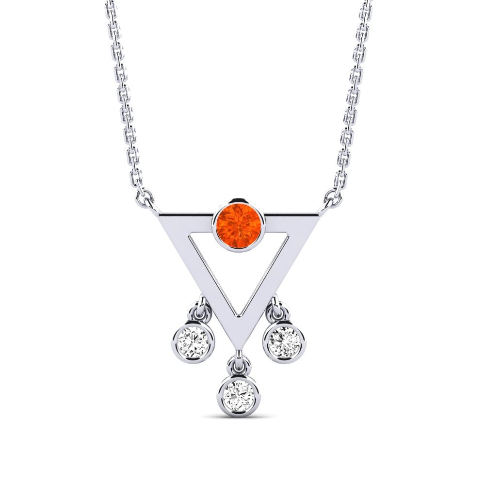 Fire-Opal Women's Necklace Halloth