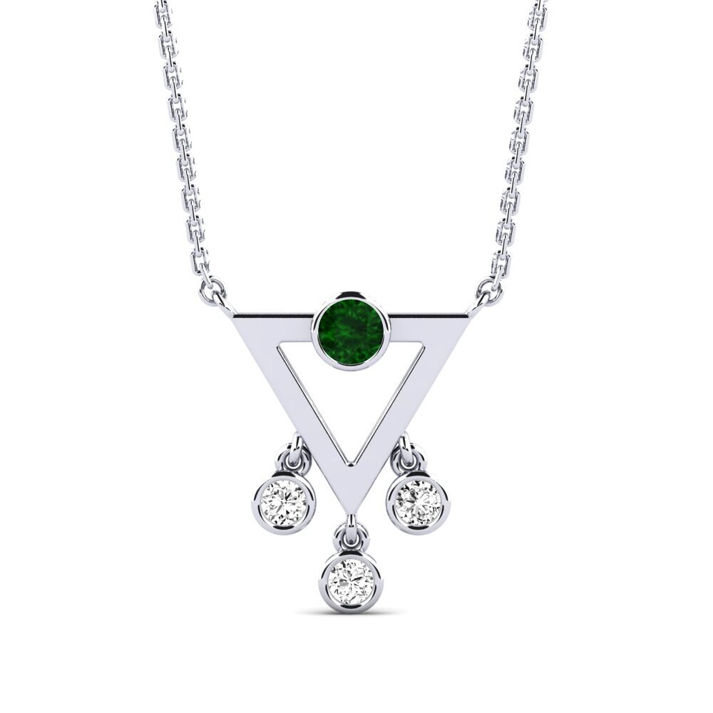 Green Tourmaline Women's Necklace Halloth