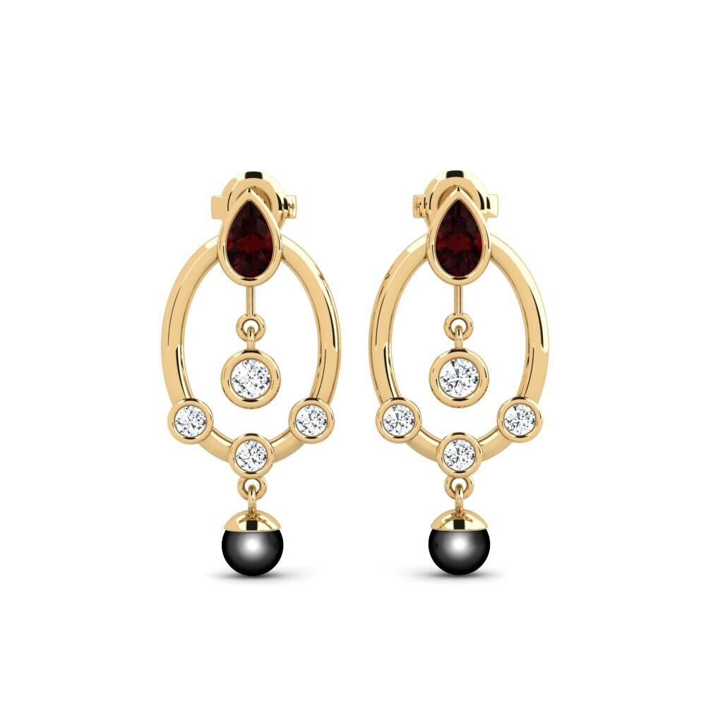 Garnet Women's Earring Hamin