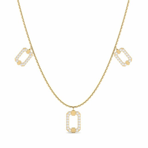 Necklace Hamwe 585 Yellow Gold & White Sapphire