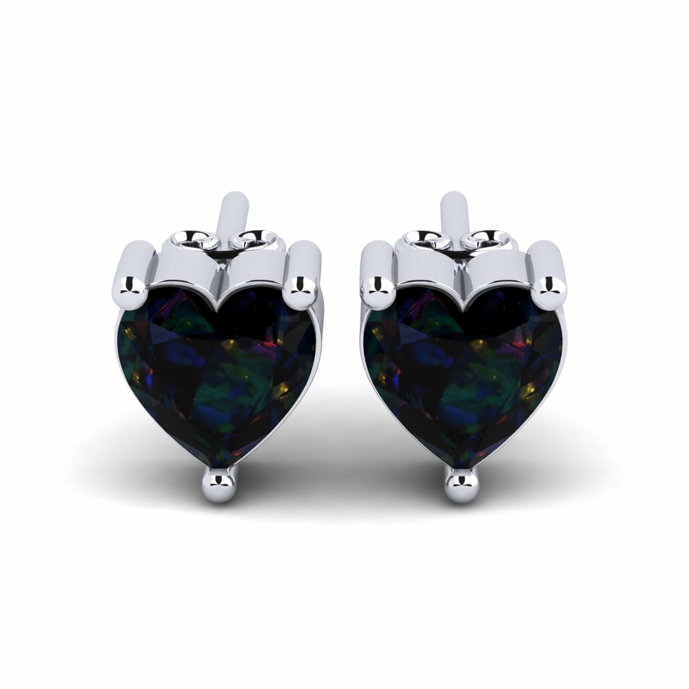 Studs Black Opal Earrings