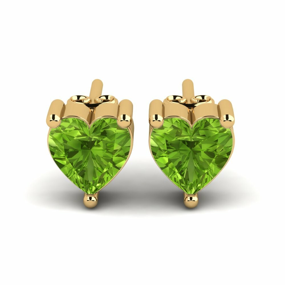 Bông tai nữ Hanellie Đá peridot / Ngọc lục bảo chiều tà