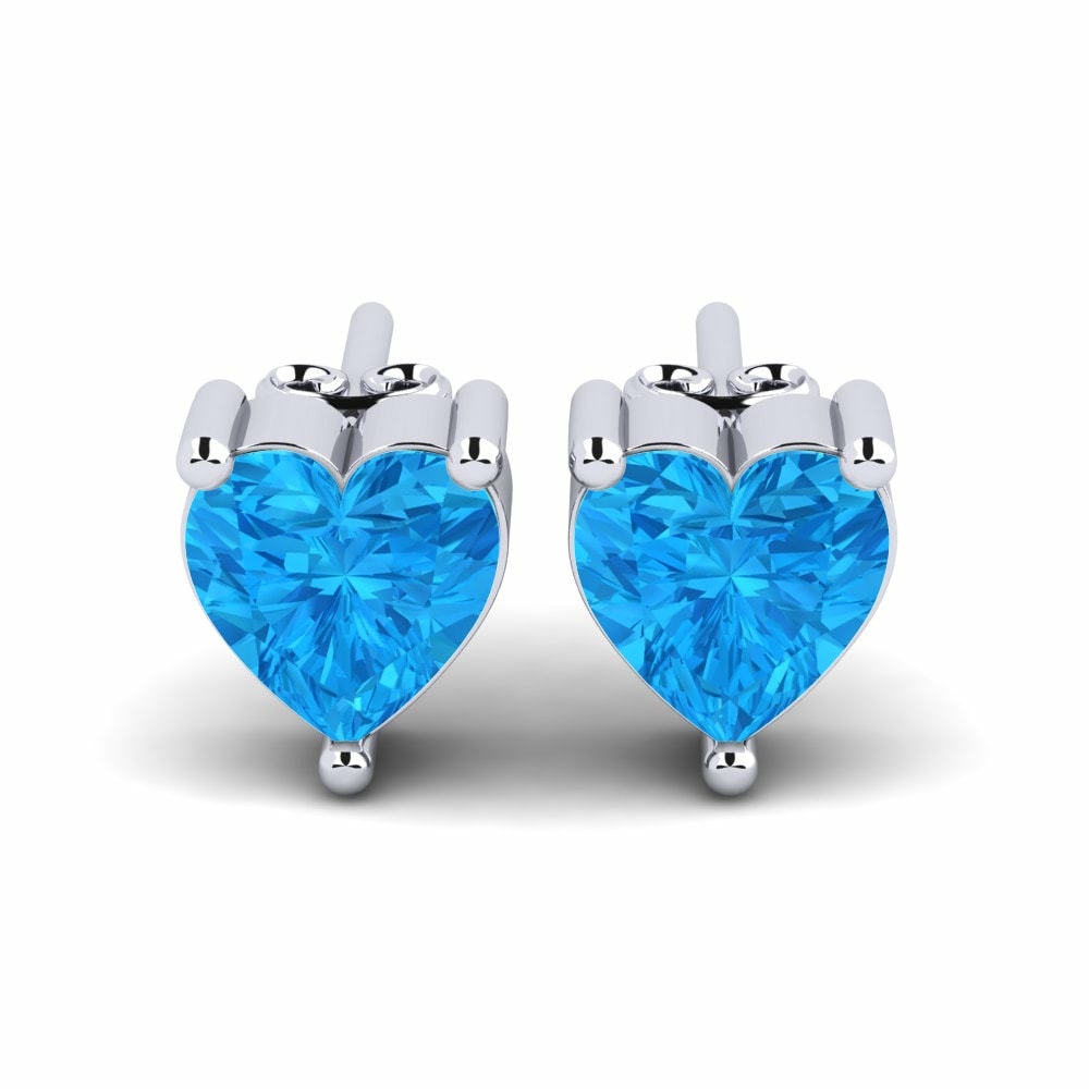 Studs Blue Topaz Earrings