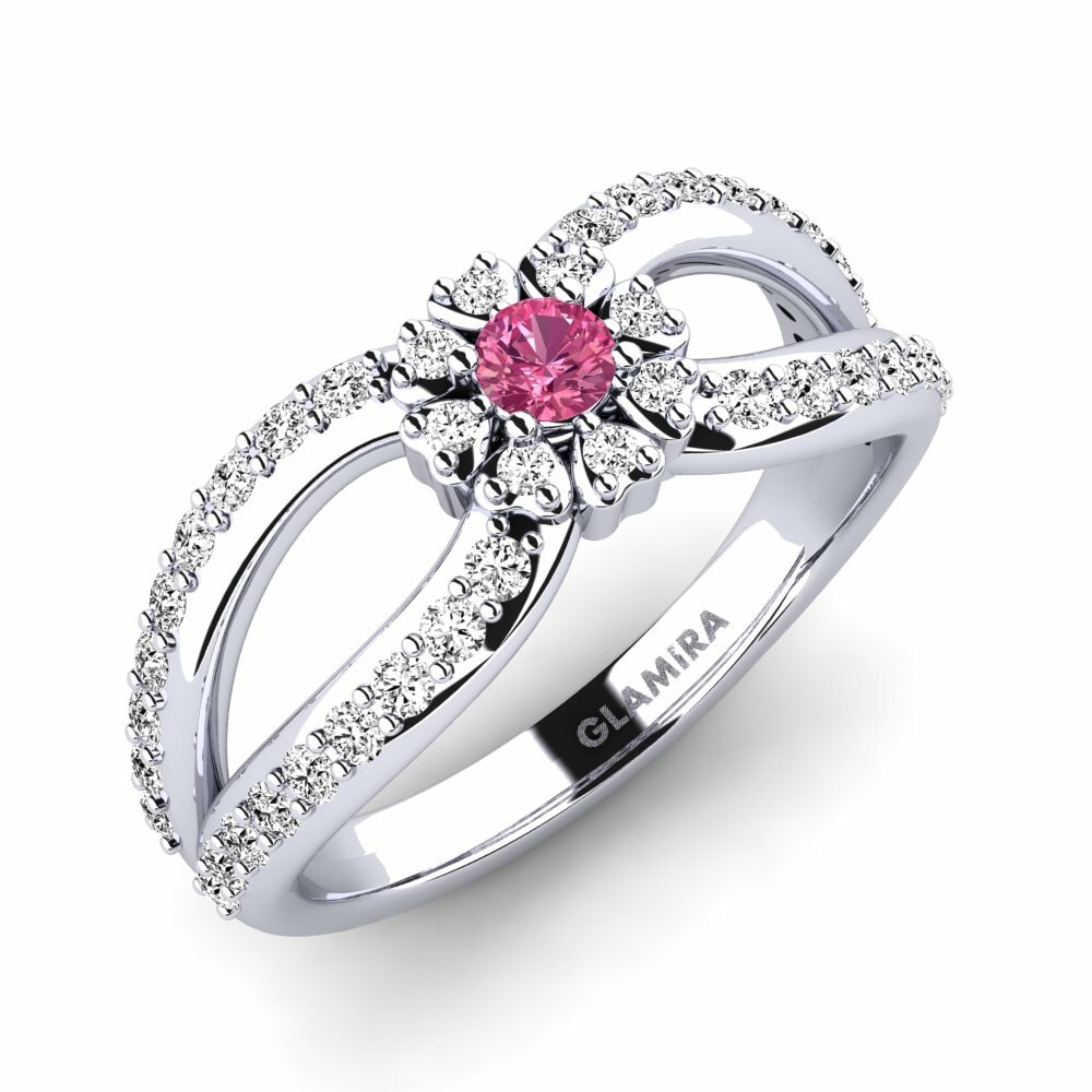 Turmalina rosa Anillo Hangem