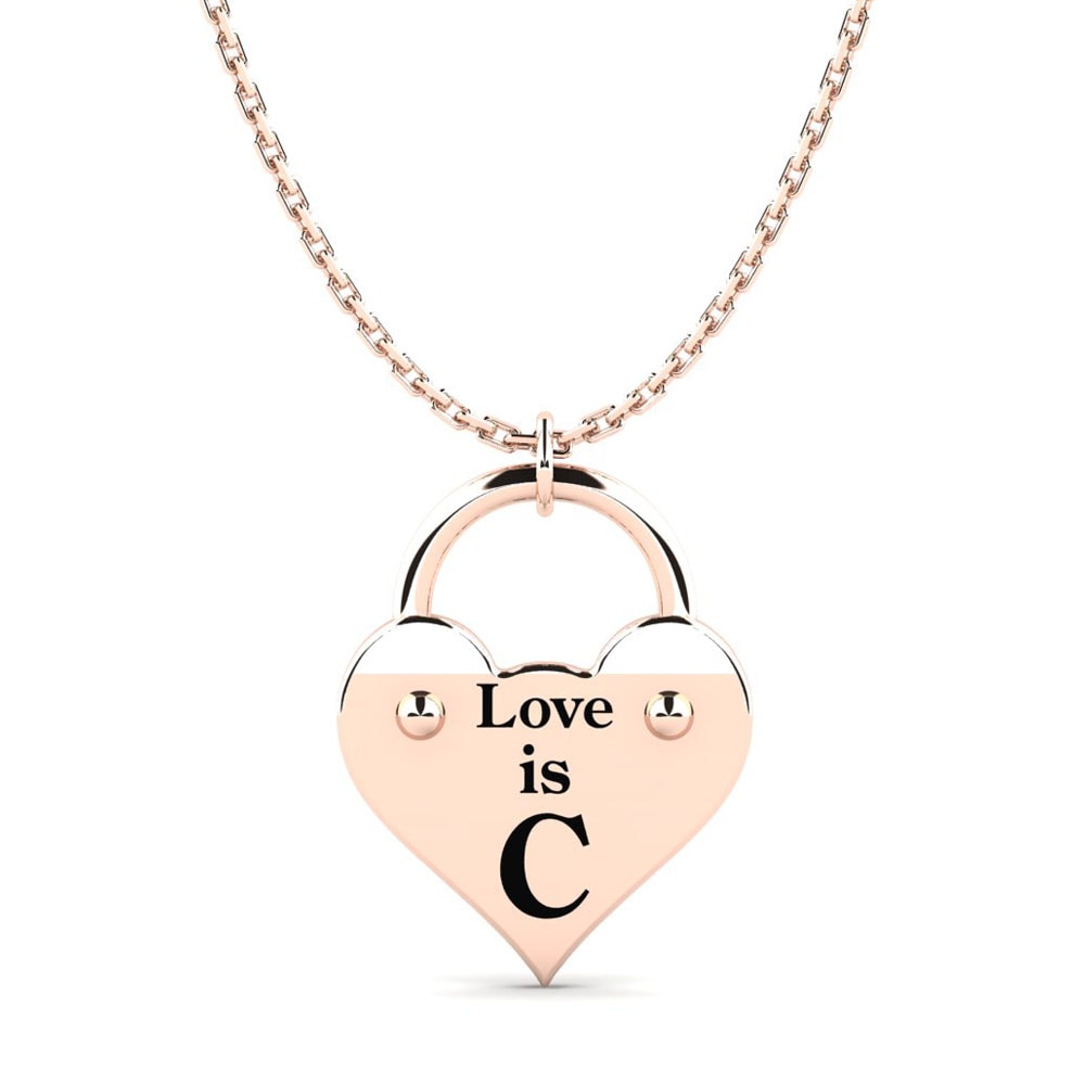 14k Oro Rosa Colgante Hanh
