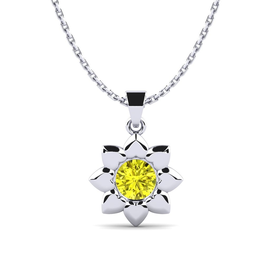 Diamante Amarillo Colgante de Mujer Hankin
