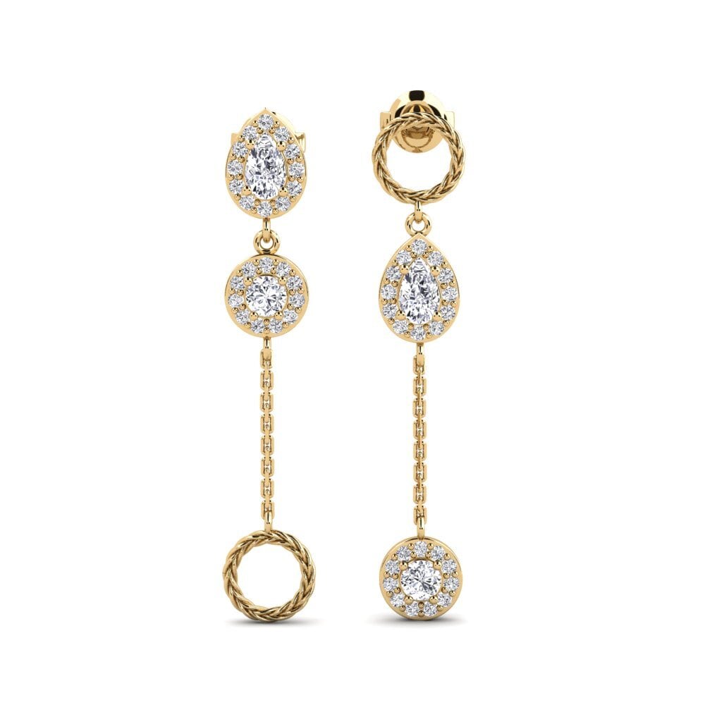 Poire Diamant Boucle d'oreille femme Harakore