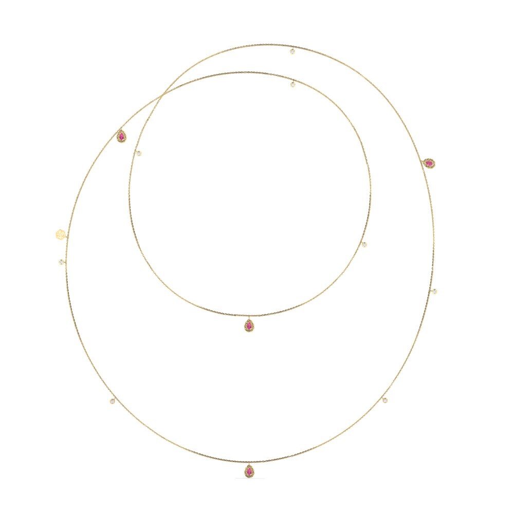 Pink Tourmaline Women's Necklace Harlodi
