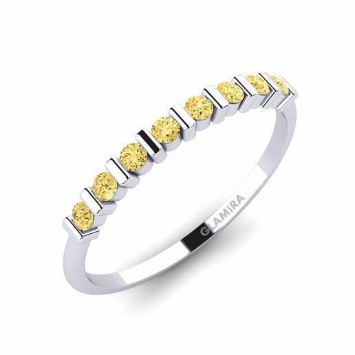 Ring Harriet 585 White Gold & Yellow Diamond