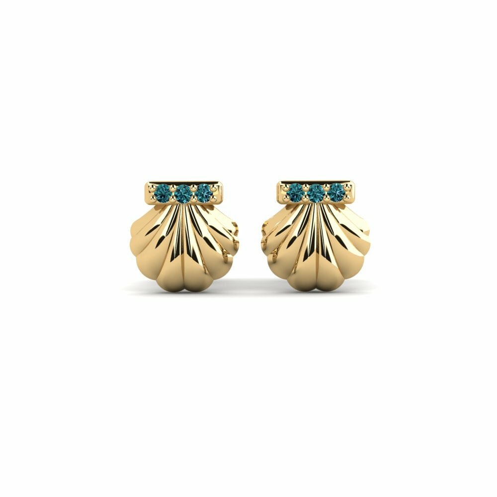 Blauwe Diamant Dames Oorbellen Harsashi
